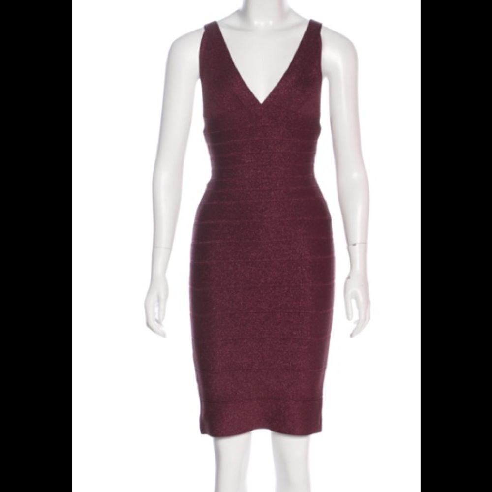 Herve Leger Metallic Mini Dress